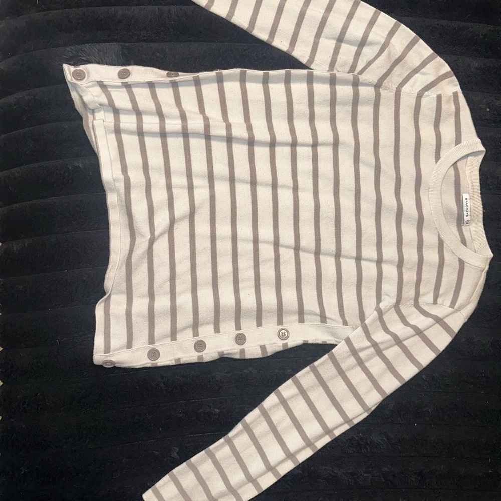 Staccato Cream Button Down Long Sleeve Shirt